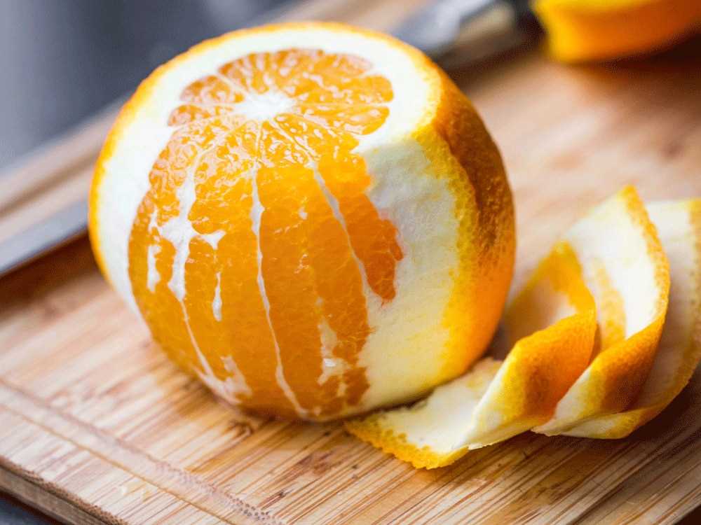 Remove Stubborn Stains with Orange Peel Paste