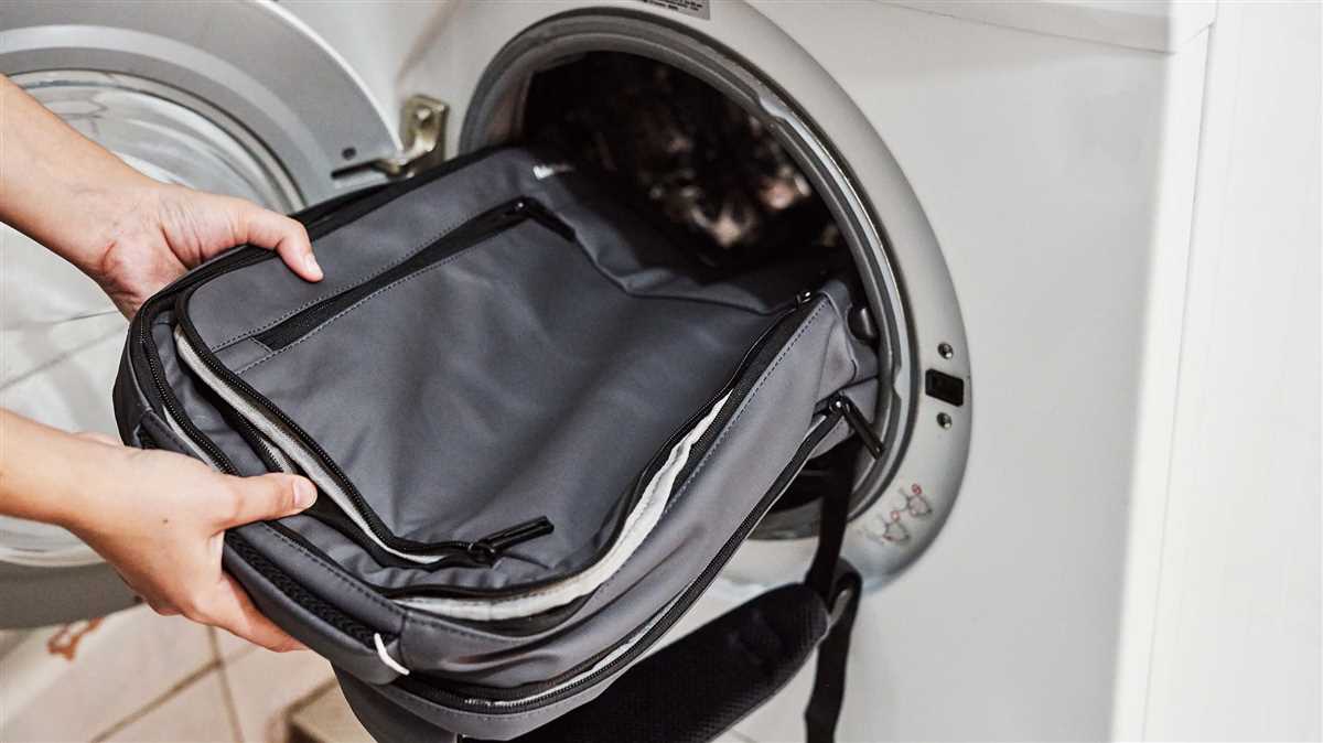 4. Place the leather item in a laundry bag