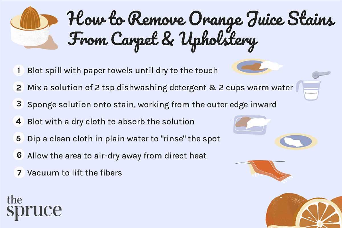 4. How to remove orange juice stains from carpets?