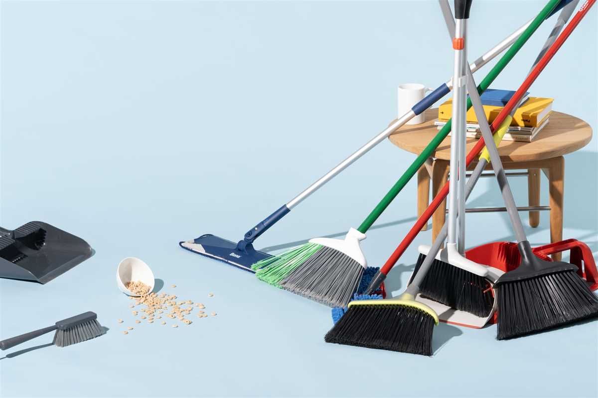 Step 5: Rinse and dry the broom and dustpan before storing