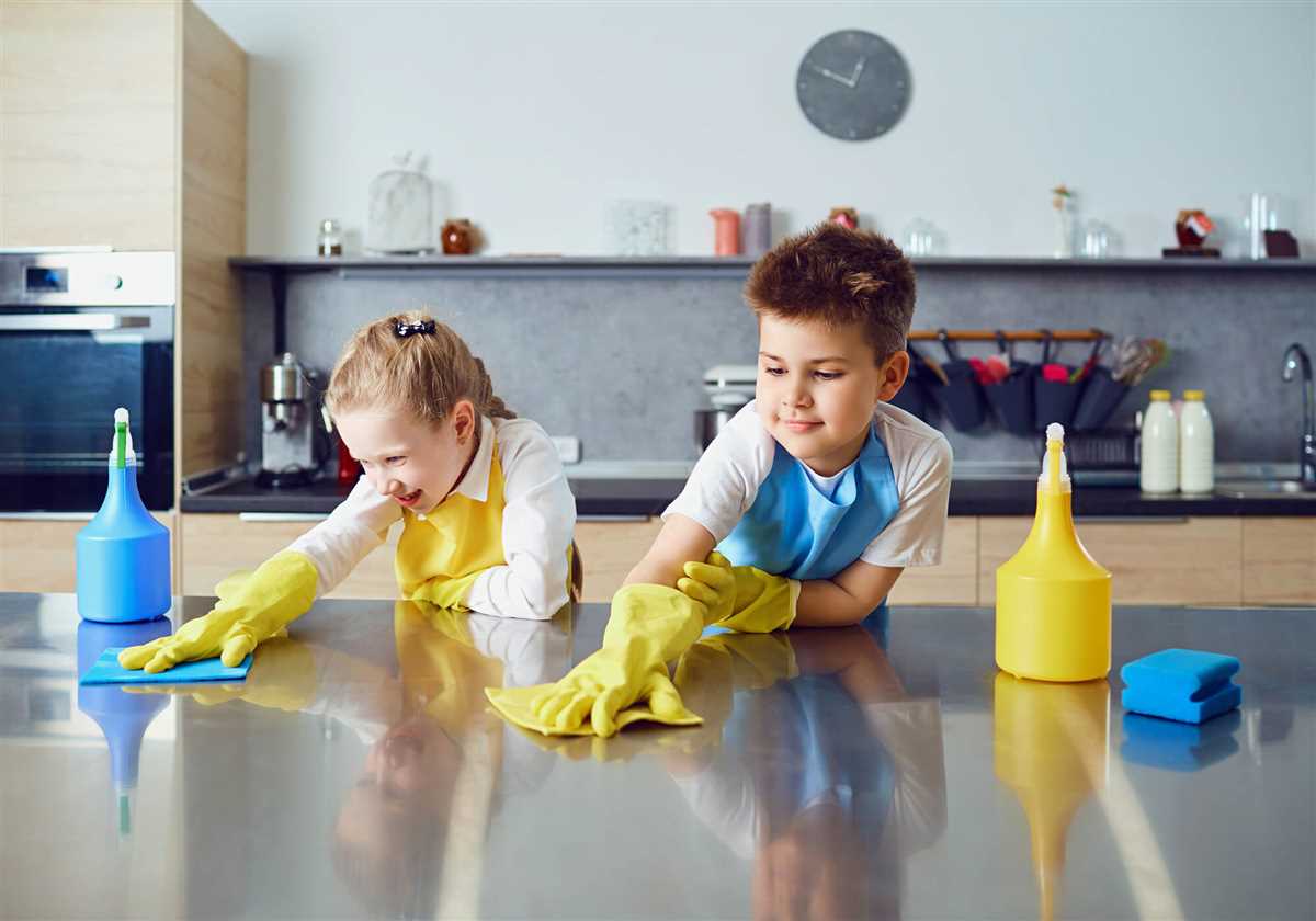 4. Clean the worktops