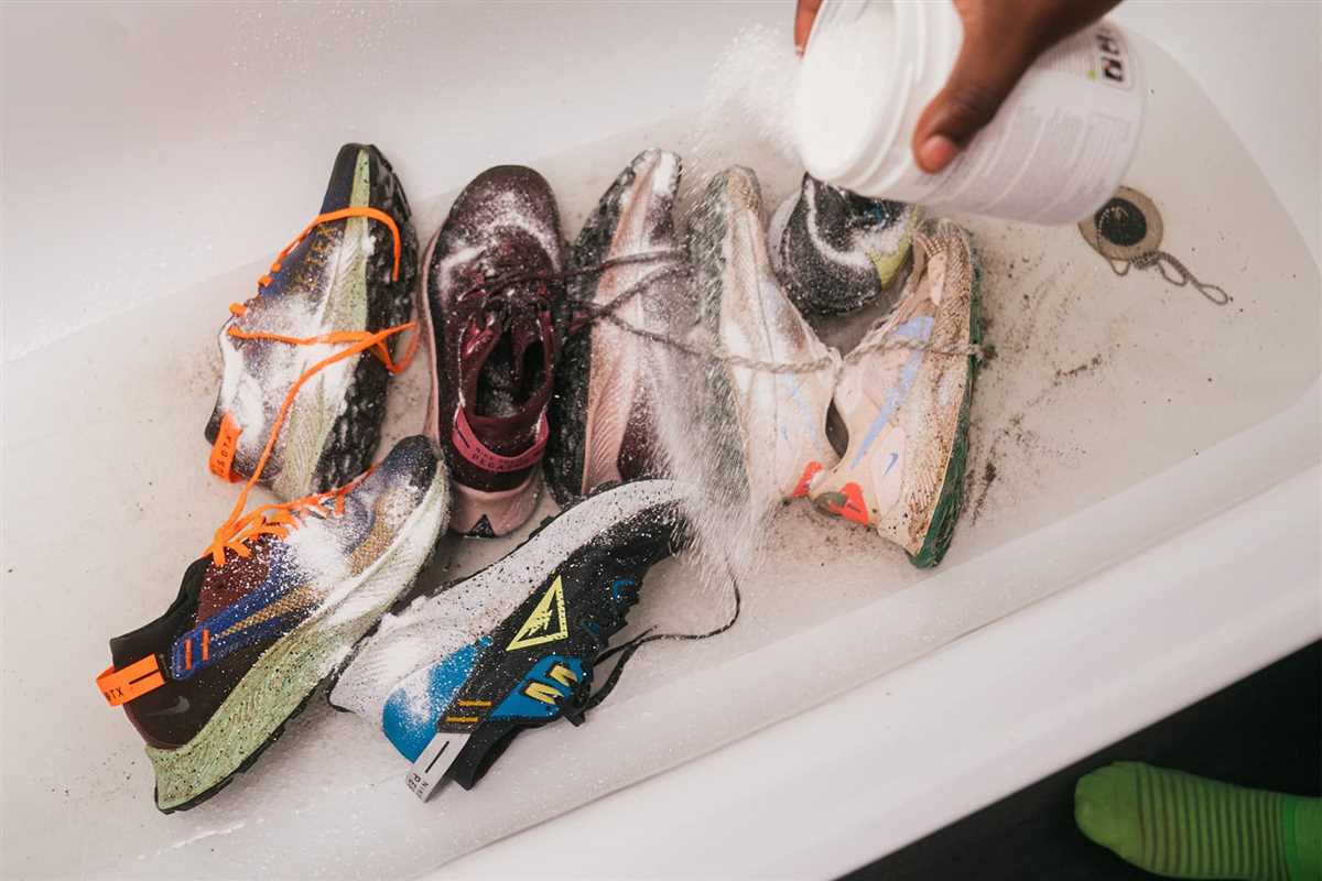 Soak Shoes in the Cleaning Solution