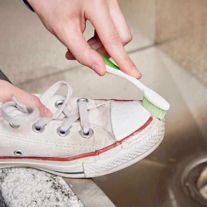 Remove laces from shoes