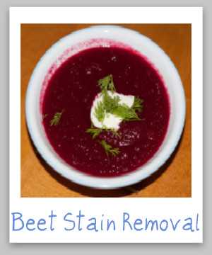 Why are beetroot stains difficult to remove?