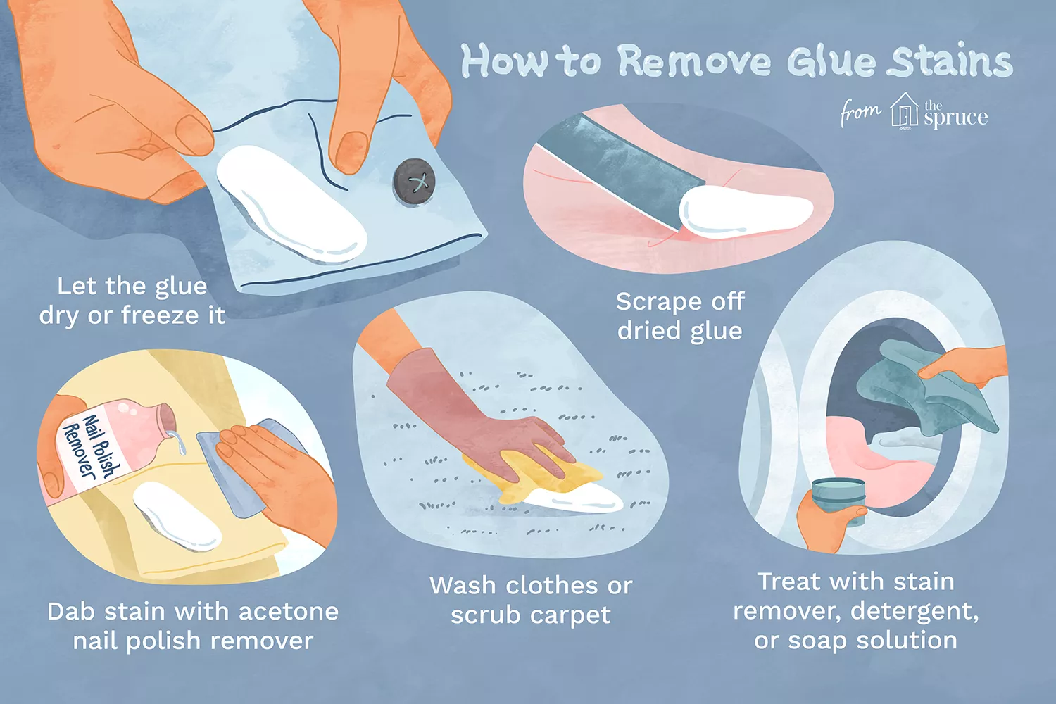 Using Dish Soap to Remove Glue Stains