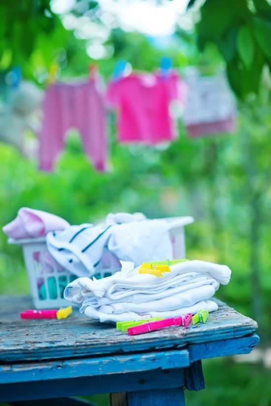 Use a clothesline instead of a dryer