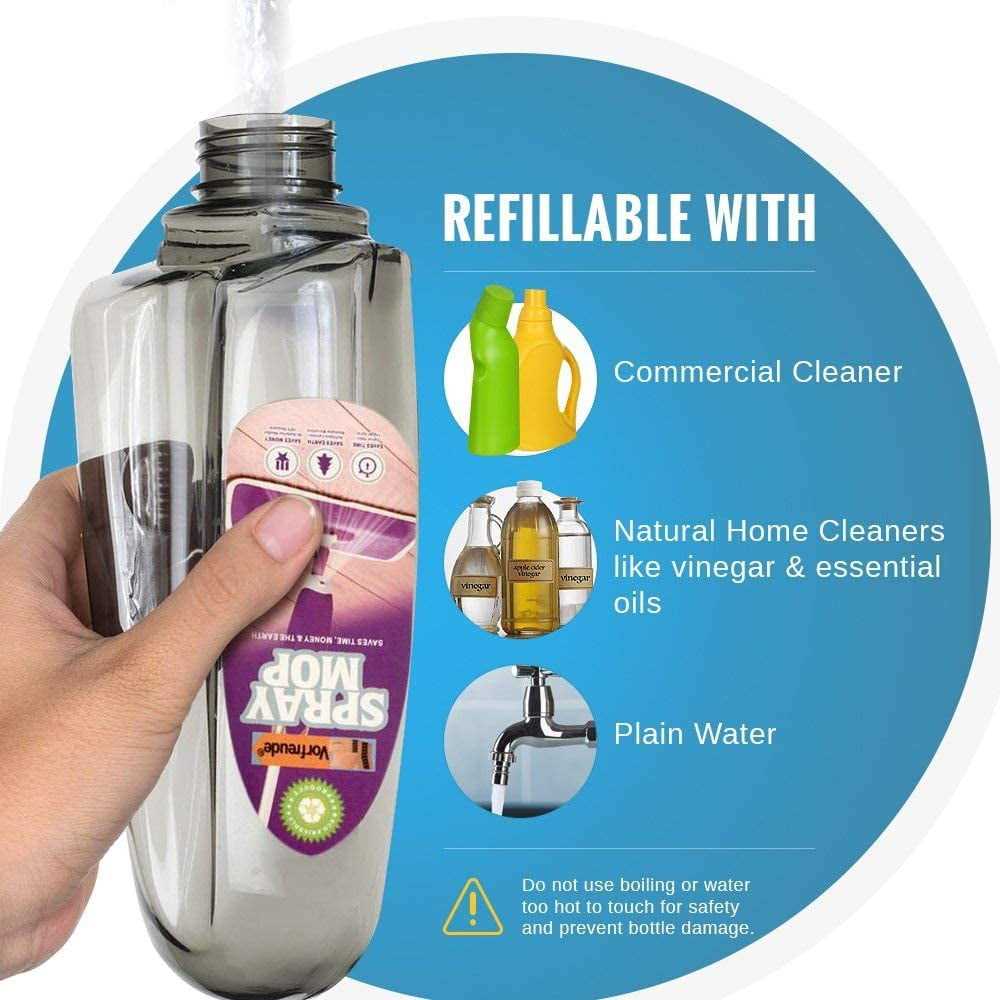 2. Refillable cleaning solution bottle
