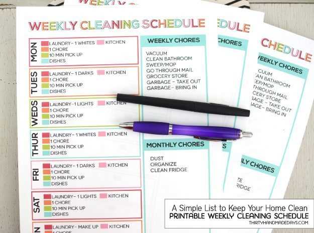 Create a daily cleaning checklist