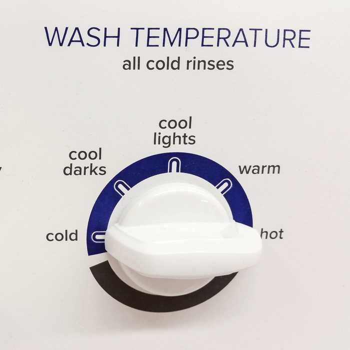 2. Set your washing machine to the appropriate temperature